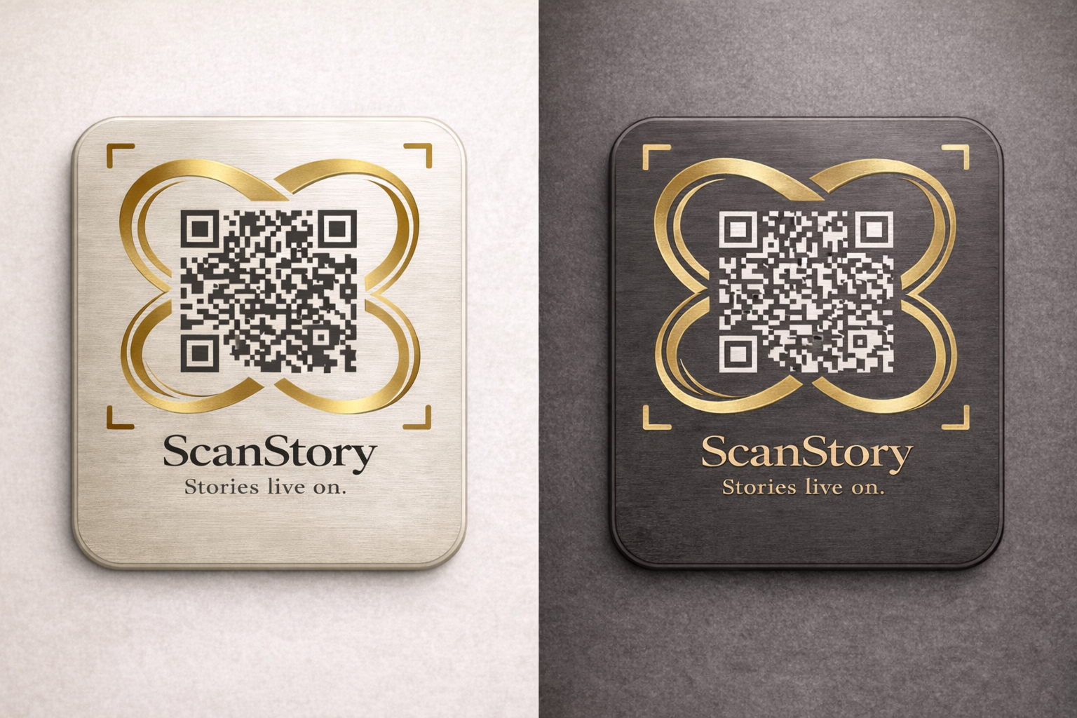 ScanStory memorial plaque