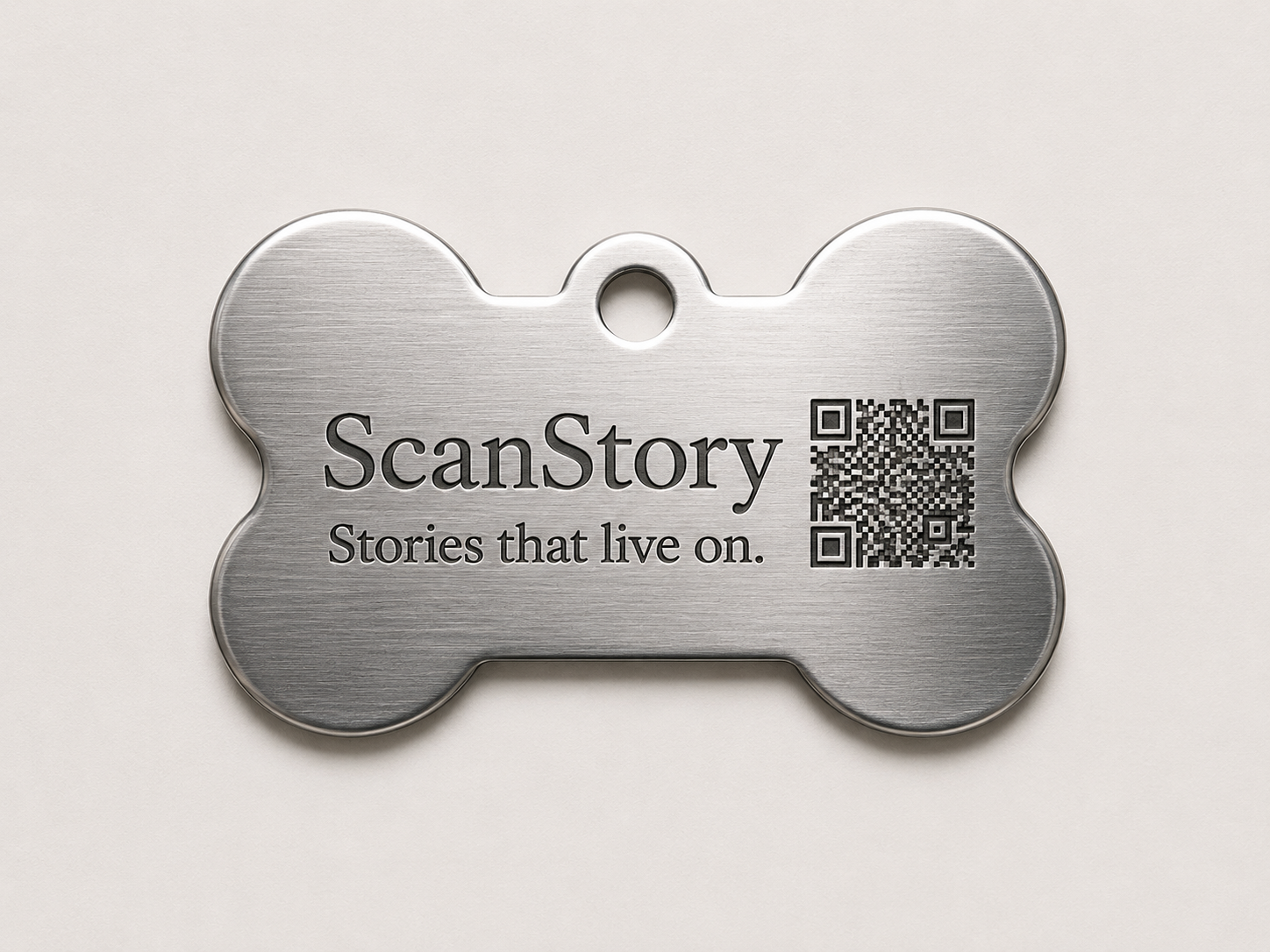 ScanStory pet memorial bone tag