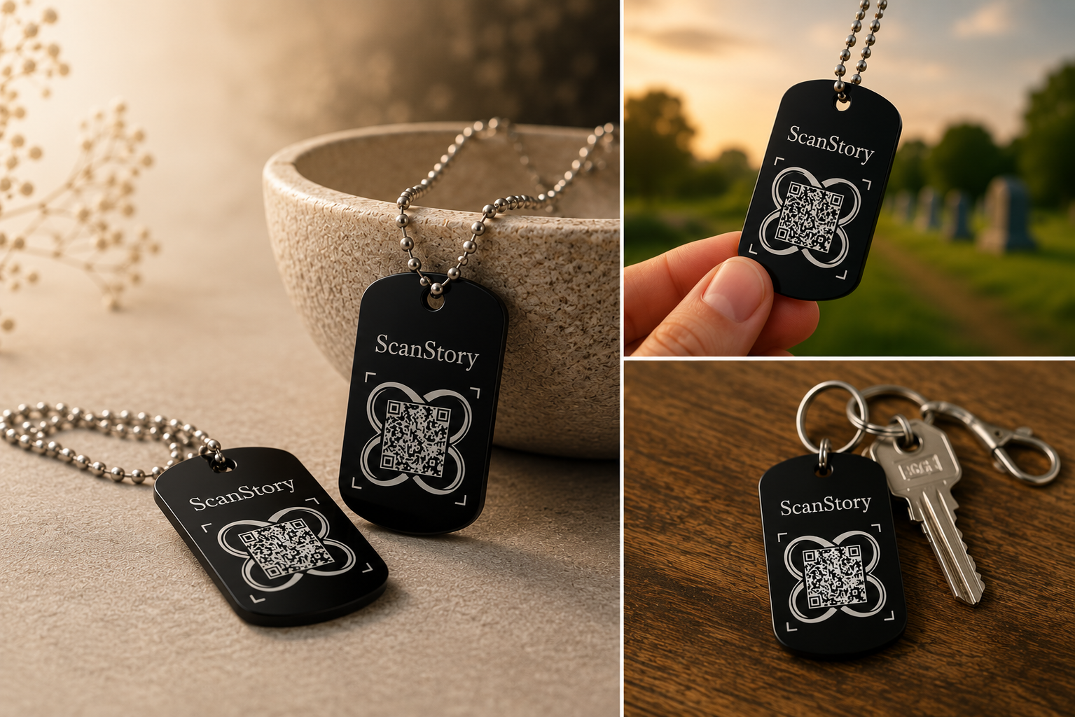 ScanStory dog tag keepsake