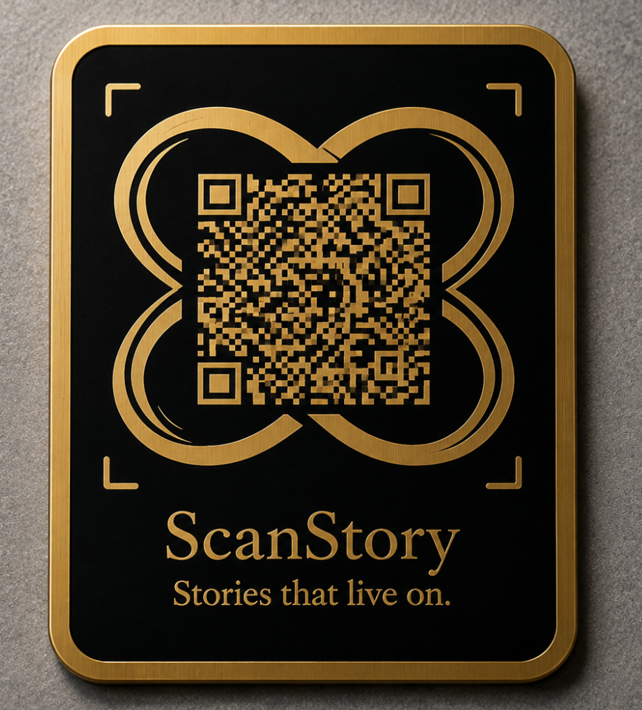ScanStory memorial plaque